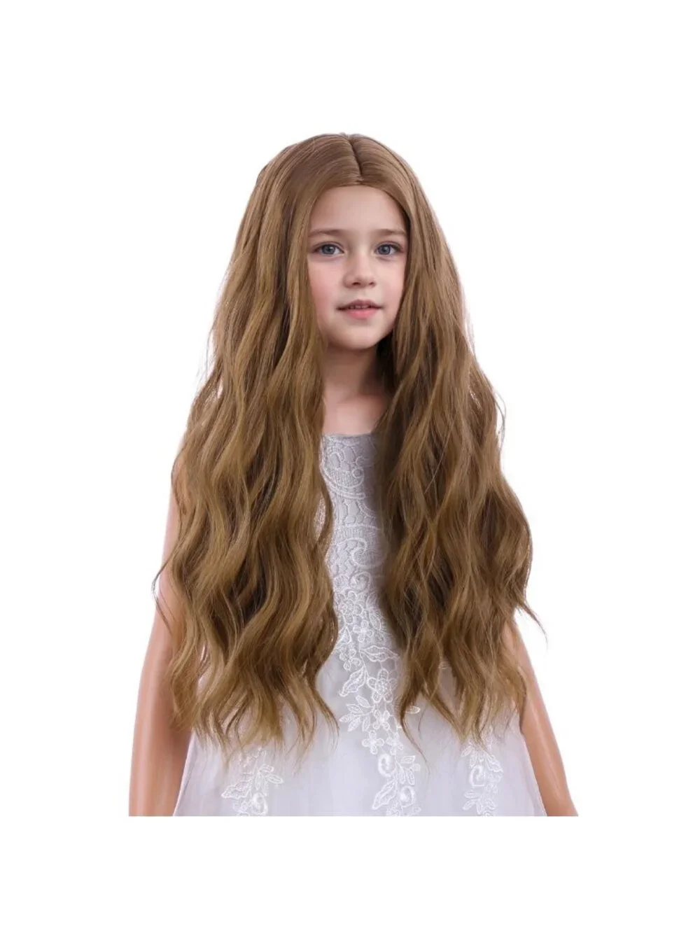 Women's Ginger Long Wavy Wig For Girls Wavy Curly Synthetic Halloween Hair